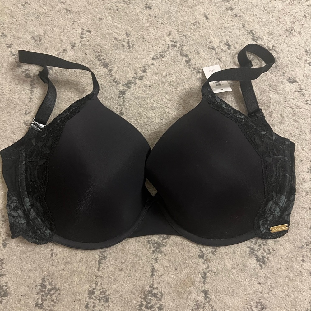 Adore Me Black Lace-Trim T-Shirt Bra NWT